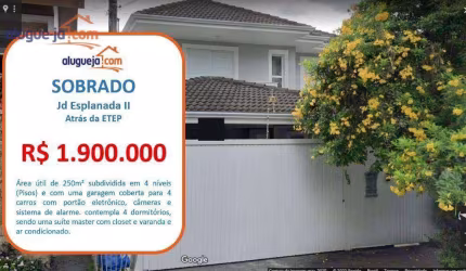 Sobrado com 4 Quartos à venda em Jardim Esplanada II com 250m²