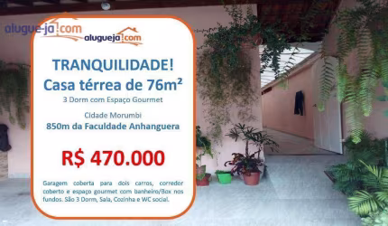 Casa com 3 quartos à venda, 76 m² - Cidade Morumbi - São José dos Campos/SP