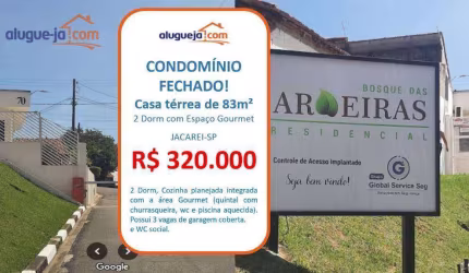 Casa com 2 quartos à venda, 83 m²- Jardim Paraíso - Jacareí/SP