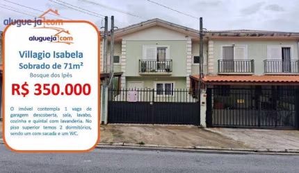 Village com 2 quartos à venda, 71 m² - Residencial Bosque dos Ipês - São José dos Campos/SP