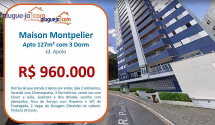 Apartamento com 3 dormitórios à venda, 127 m² por R$ 960.000,00 - Jardim Apolo II - São José dos Campos/SP