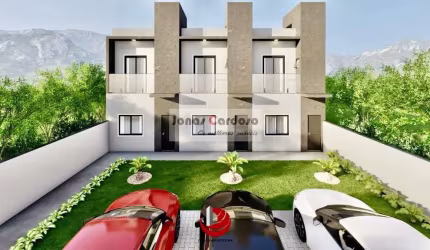 Sobrados em construção à venda na Vila Nova Cintra em Mogi. Com 2 suítes, 2 vagas, com 80m² de área útil. Com entrada facilita no período de obra