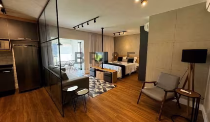Apartamento para venda ou locação,1 dormitório, 2 vagas, mobiliado, 77 m² - Chácara Santo Antônio