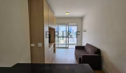 Apartamento para locação/venda 44m²,  MOBILIADO, 1 suíte, varanda, 1 vaga. Brooklin, SP.