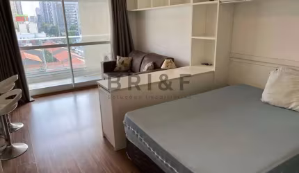 Apartamento à venda - 35m² - studio mobiliado - 1 vaga - Brooklin, ao lado do metrô Campo Belo