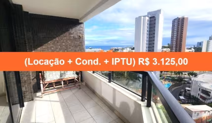 Apartamento de 1 quarto em Ondina para Locação, Salvador-BA! 2 banheiros, 1 vaga de garagem e 48,00 m² de conforto.