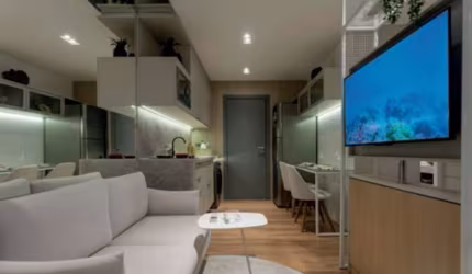 Studio - 20,21 m² - Varanda - Vaga de Garagem Rotativa - Vagas para Veículos Eletricos