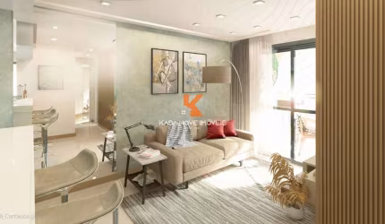 2 Quartos - 63,98 m² - Varanda - Nascente - Área de Serviço - 1 Vaga de Garagem