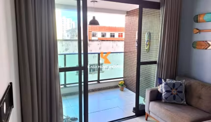 1 Quarto e Sala - 43 m² - Varanda - Área de Serviço - 1 Vaga de Garagem