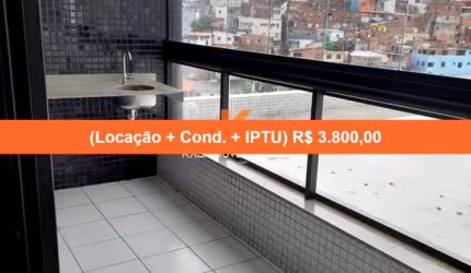 2 Quartos - 1 Suíte - 64 m² - 2 Varandas - Área de Serviço - 1 Vaga de Garagem
