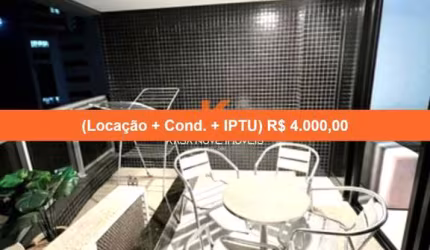 1 Quarto - Sala - 60 m² - Área de Serviço - 1 Vaga de Garagem