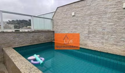 LIVE VENDE: Excelente Cobertura com 2 quartos, piscina, vaga, lazer, 90 m² por R$ 650.000 - Barreto - Niterói/RJ