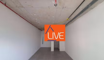 LIVE VENDE: Ótima sala, 26,47m², 1 banheiro, 1 vaga.