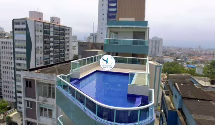 APARTAMENTO NO RESIDENCIAL HELOÍSA 2 DORMITÓRIOS FRENTE MAR NO BAIRRO DO ITARARÉ EM SÃO VICENTE
