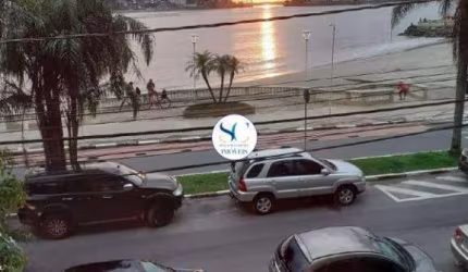 Apartamento de 1 Dormitório, com dependência de emprega, frente e Vista mar, no bairro Boa Vista em São Vicente.