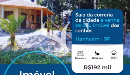 Refúgio dos Sonhos: Chácara Encantadora em Itanhaém ao Lado do Rio Preto