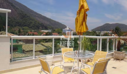 Imobiliária Kiffer Ferreira anuncia: Coberura duplex, 2 banheiros, 2 suítes, 01 quarto, closet, 02 varandas, piscina com aquecimento, vista para a ser