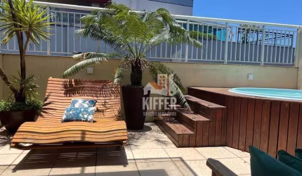 Cobertura Linear Alto Padrão | 210m² | Sol da Manhã | Piscina Privativa, Churrasqueira e 3 Vagas | 3 Quartos (1 Suíte).