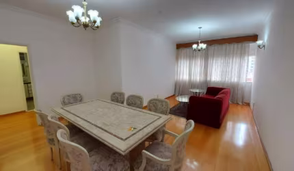 140 m², 3 qtos sendo 1 suíte, DCE, semi mobíliado, NÃO ACEITA REPÚBLICA