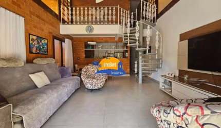 Venda de Casa em Condomínio próximo ao mar em Bertioga-SP - 3 quartos, 1 suíte, 3 salas, 3 banheiros, 2 vagas de garagem - 187,31 m².