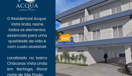 Apartamento à venda em Bertioga-SP: 2 quartos, 1 sala, 1 banheiro e 1 vaga de garagem!