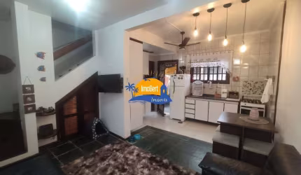 Imperdível oportunidade de LOCAÇÃO de casa em condomínio no Centro de Bertioga-SP: 2 quartos, 1 banheiro, 1 vaga, 80,21m².