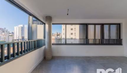 Loft de alto padrão construtivo no bairro Moinhos de Vento, planta de 30 m2 privativos com porcelanato, forro em gesso e aberturas em alumínio com vidros duplos.&lt;BR&gt;&lt;BR&gt;Apartamento com pro