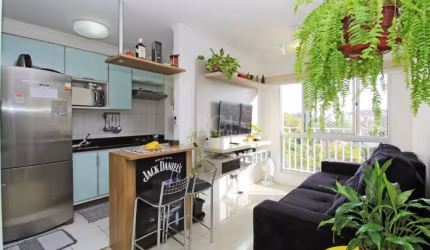 Apartamento 2 dormitórios, 1 vaga de garagem, no bairro Glória, Porto Alegre/RS.      &lt;BR&gt;&lt;BR&gt;Impecável apartamento em andar alto, com 48m2, living para dois ambientes, estar e jantar, coz