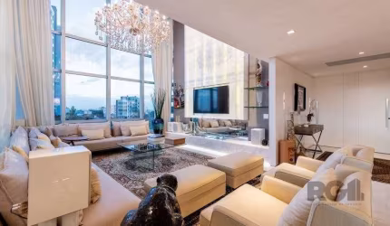 Apartamento 4 suítes, MOBILIADO, decorado por arquiteto, com 317 m² de área privativa, automação completa, com vista definitiva para o Parque Germânia.&lt;BR&gt;&lt;BR&gt;São 4 amplas suítes (transfor