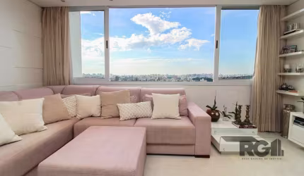 Maravilhoso Apartamento Mobiliado 03 dormitórios transformado em 2 com 1 suíte e closet, sala de estar com uma linda vista e janelas amplas dando ventilação e luminosidade, cozinha ampla com e área de