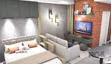 Apartamento no bairro RIo Branco, Porto Alegre/RS&lt;BR&gt;&lt;BR&gt;Apartamento compacto com layout funcional, ideal para quem busca praticidade e conforto. O espaço conta com quarto e sala integrada