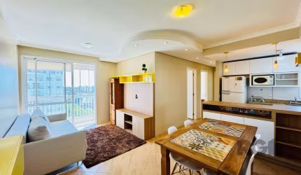 Lindo apartamento  semi mobiliado com 75,02m² no 11º andar, imóvel com 03 dormitórios sendo 1 suite,  ampla sala de estar/jantar, cozinha integrada, area de serviço separada,, aquecedor a gás e pisos 