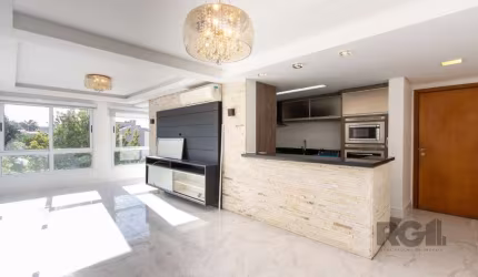 Apartamento | 3 dormitórios (2 suítes) | semi-mobiliado | cozinha montada | 102m² privativos | churrasqueira | vista rio | 2 vagas | condomínio novo | Tristeza | Zona Sul.&lt;BR&gt;&lt;BR&gt;Desfrute 