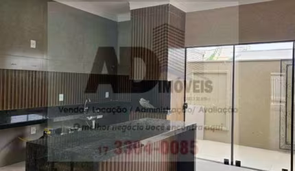 Casa para Venda em Mirassol, Residencial Mais Parque Mirassol, 3 dormitórios, 1 suíte, 2 banheiros, 2 vagas