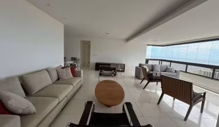 APARTAMENTO ALTO PADRÃO 4 SUÍTES VISTA MAR VARANDA 4 GARAGENS PISCINA ACADEMIA EM ONDINA!