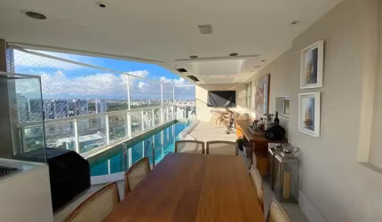 APARTAMENTO COBERTURA 5 QUARTOS 3 SUÍTES PISCINA VARANDA 6 GARAGENS VENDA AQUARIUS PITUBA!