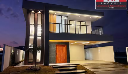 Casa Super Luxuosa de Frente para a Lagoa no Condomínio Viverde 1