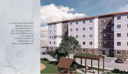 Apartamento com 2 dormitórios à venda, 43 m² no Arco Íris - Pelotas/RS