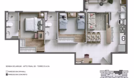 Vendo apartamento dois quartos c/ suíte e varanda gourmet – Contagem/MG