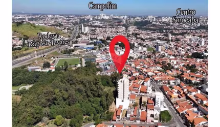 Apartamento novo com 68 m2, 2 quartos, sendo 1 suíte, sacadas, 2 vagas, Jardim Rosália Alcoléa, Sorocaba/SP- vista área verde