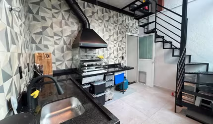 Cobertura com 114 m², 2 dormitórios, 1 suíte, área gourmet na Vila Alzira - Santo André/SP