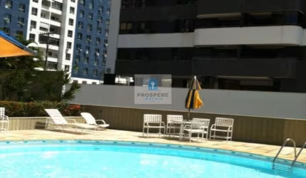 Flat nascente e mobiliado no Caminho das Árvores, varanda e 1 vaga de garagem