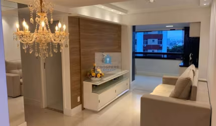 Apartamento semi-mobiliado no Canela, nascente, 2 quartos sendo 1 suíte, varanda gourmet e 2 vagas de garagem