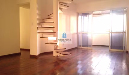 Cobertura duplex nascente com 3 quartos, piscina e 3 vagas de garagem no Caminho das Árvores.