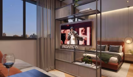 Studio no Lançamento Aretha com 1 dormitório à venda, 25 m² por R$ 299.000 - Rebouças - Curitiba/PR