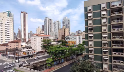 Apartamento com 2 dormitórios para alugar, 83 m² por R$ 3.400,02/mês - Gonzaga - Santos/SP
