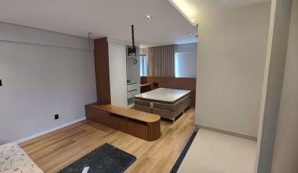 Studio mobiliado, moderno e aconchegante em localização privilegiada em Brotas!