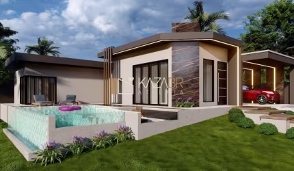 Casa térrea à venda, condomínio fechado, 3 suítes, piscina, 204m² de área construída. $1.900.000 – Shamballa III – Atibaia/SP
