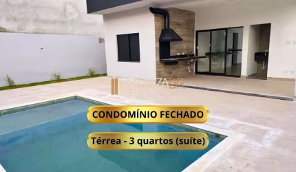Casa térrea à venda, condomínio fechado,  3 dormitórios (1 suíte), piscina, 143m² - $1.200.000 – Serras de Atibaia II
