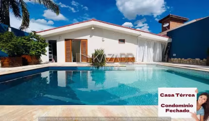 Casa térrea, à venda, 2 suítes, piscina, condomínio fechado, 230m². $1.400.000 – Recanto dos Ipês – Atibaia/SP